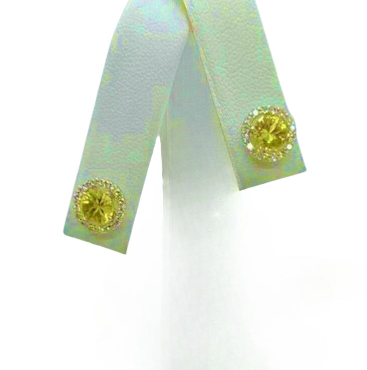 Diamond Sapphire Stud Earrings 14k Gold 1.74 CTW Certified $2,950 010287 - Certified Fine Jewelry
