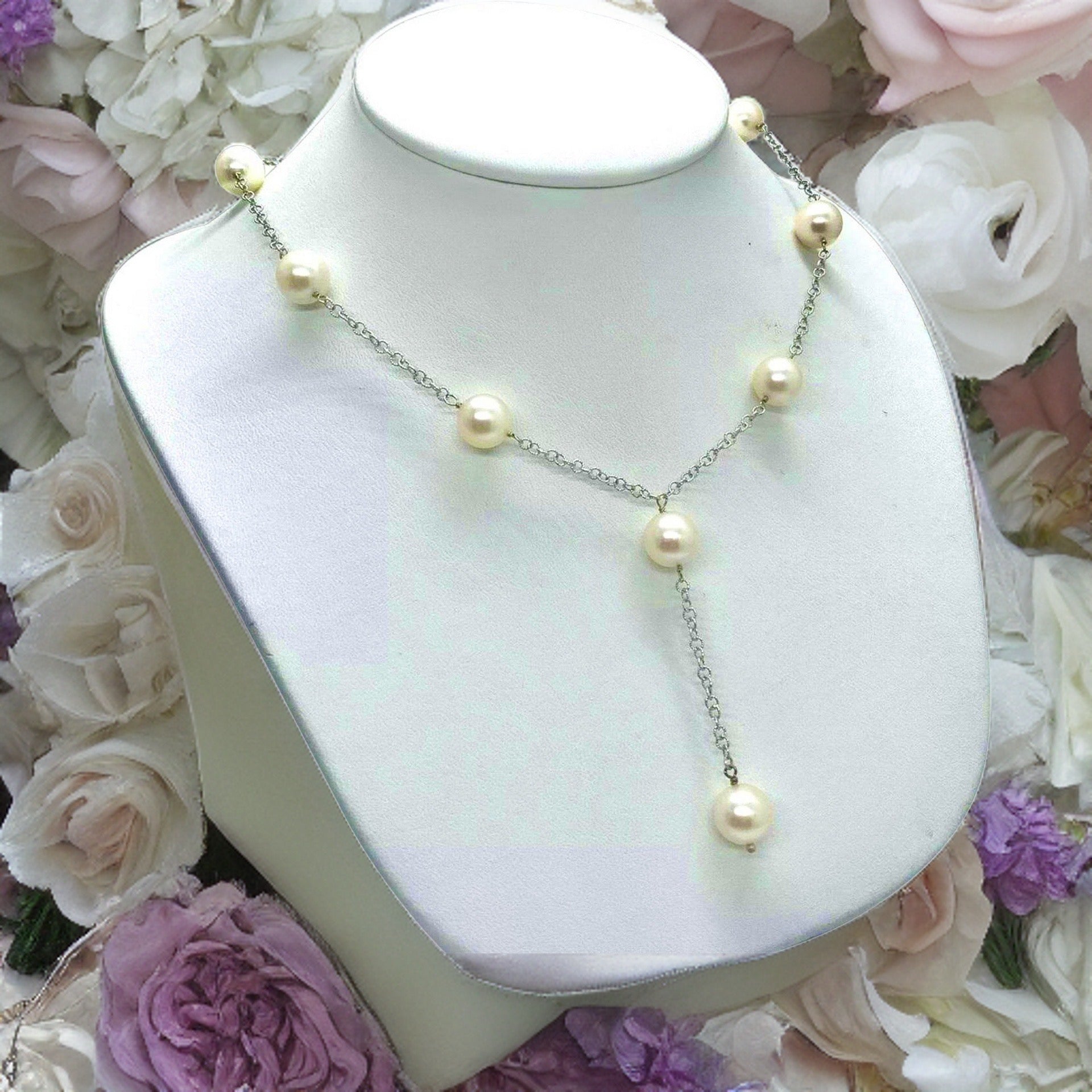 Akoya Pearl Necklace 9-9.5 mm 14k Gold 21" Women Certified $2,950 721468 - Certified Fine Jewelry