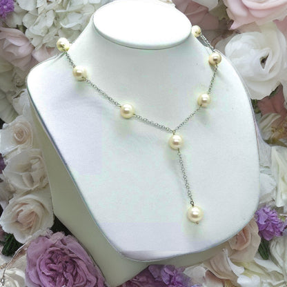 Akoya Pearl Necklace 9-9.5 mm 14k Gold 21" Women Certified $2,950 721468
