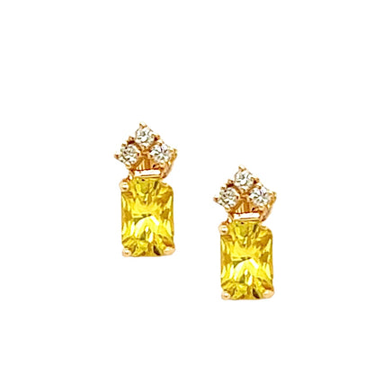 Natural Sapphire Diamond Earrings 14k Gold 1.74 TCW Certified $1,590 121259