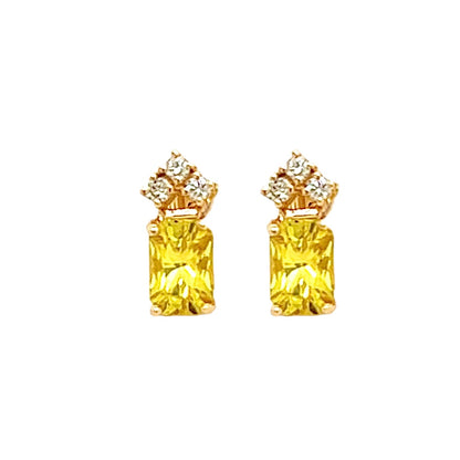 Natural Sapphire Diamond Earrings 14k Gold 1.74 TCW Certified $1,590 121259