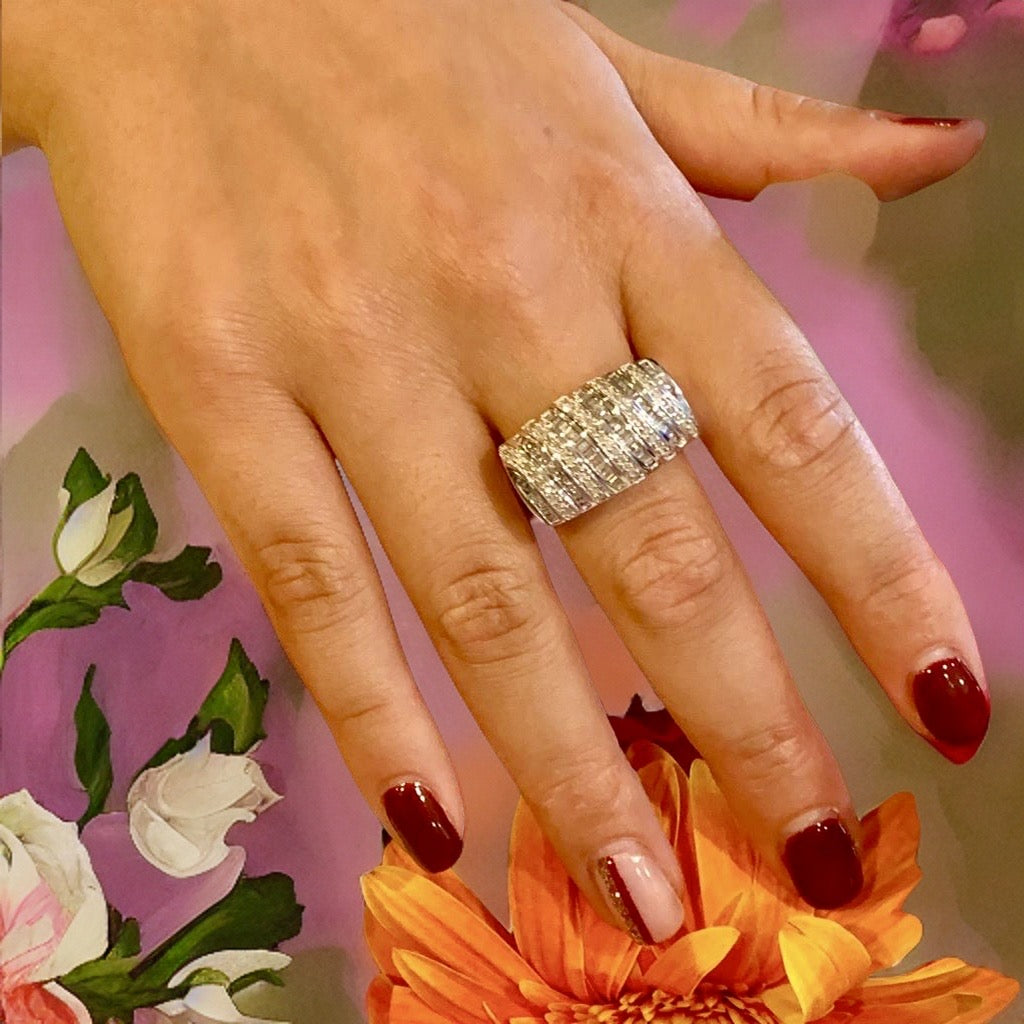 Diamond Ring 14k Gold Statement Women Certified $3,000 606240 - Certified Fine Jewelry