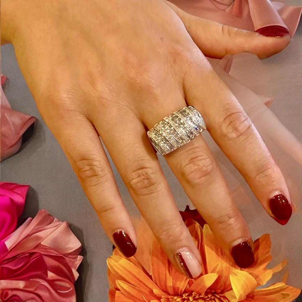 Diamond Ring 14k Gold Statement Women Certified $3,000 606240 - Certified Fine Jewelry