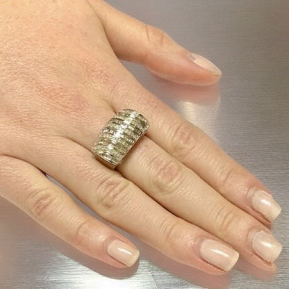 Diamond Ring 14k Gold Statement Women Certified $3,000 606240