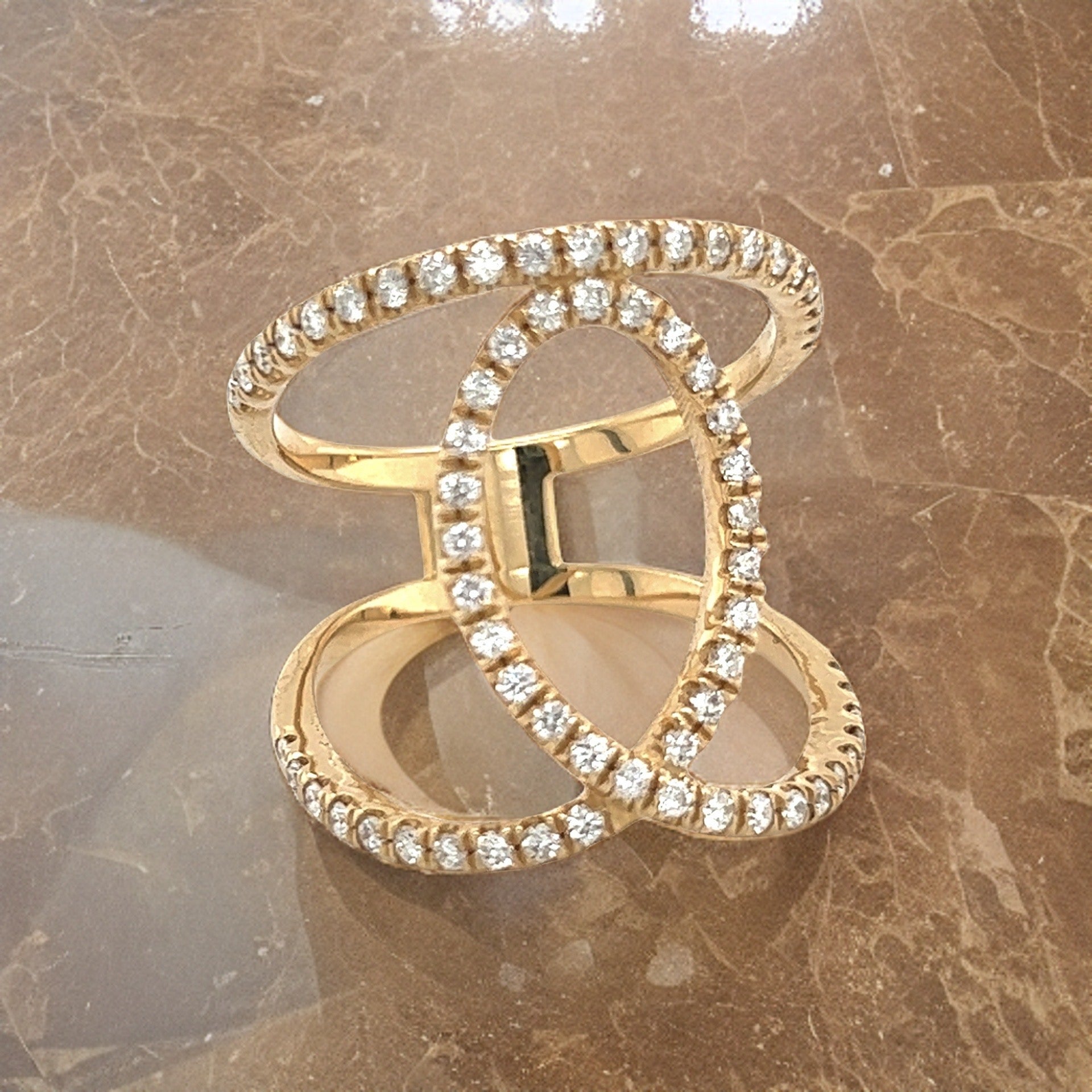 Diamond Ring Size 9.25 14k Gold 0.85 TCW 7.02 Grams Certified $5,950 215418 - Certified Fine Jewelry