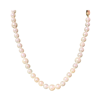 Akoya Pearl Necklace 14k Gold 18" 8.5 mm Certified $3,975 114987