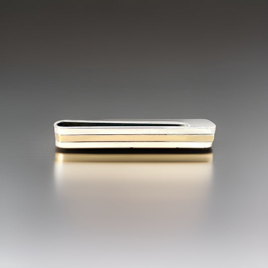 Tiffany & Co Estate Tie Clip Bar 14k Gold Sterling Silver TIF577 - Certified Fine Jewelry
