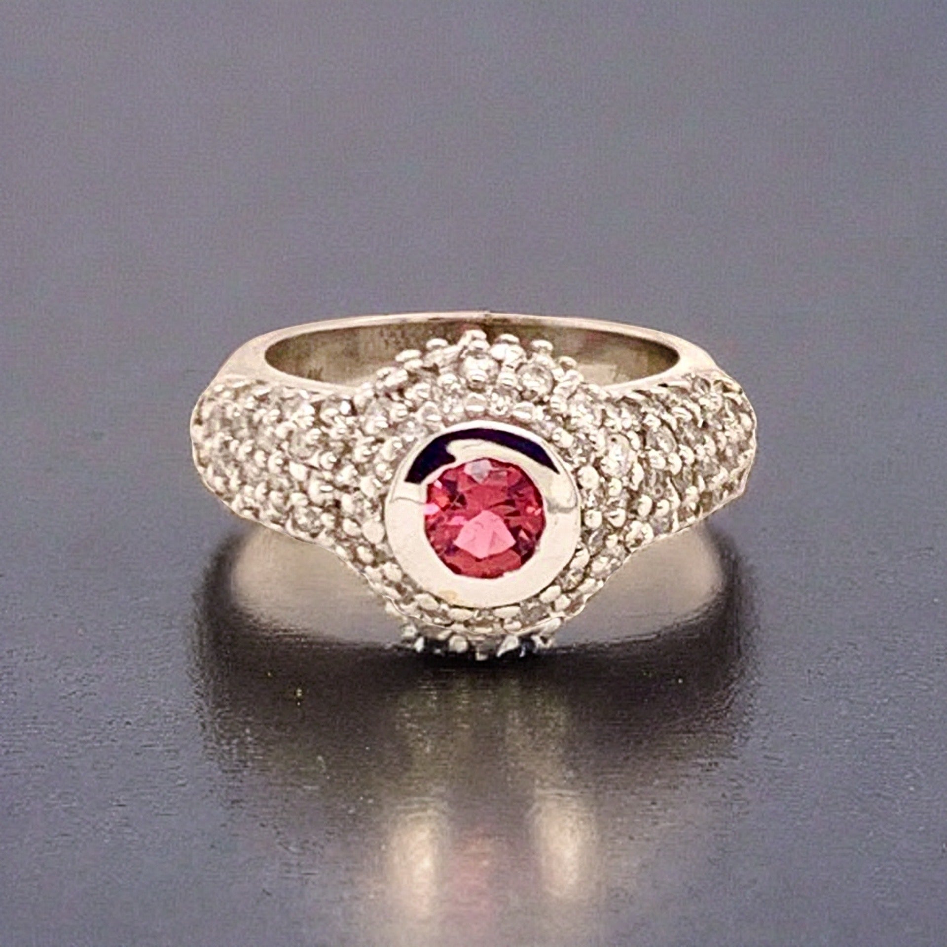 Diamond Tourmaline Ring 1.29 tcw 14k White Gold Certified $2,950 910798 - Certified Fine Jewelry