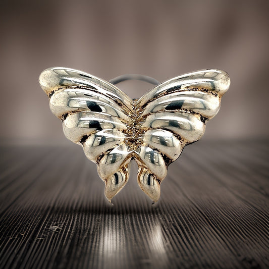 Tiffany & Co Estate Butterfly Brooch Sterling Silver 1.5" 10.3 Grams TIF343
