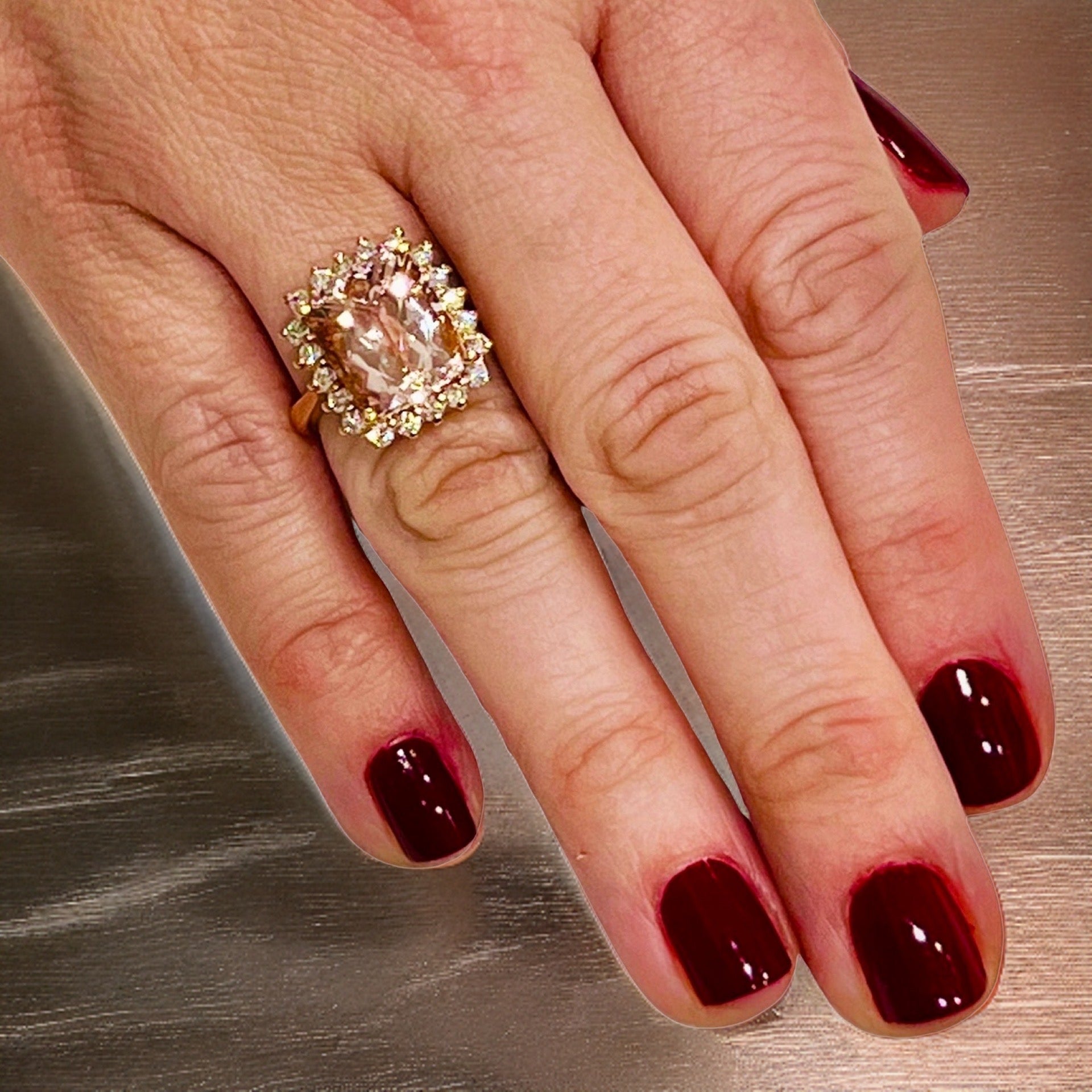 Tourmaline Rubellite Diamond Ring 14 kt 7.45 tcw Certified $5,950 013308 - Certified Fine Jewelry