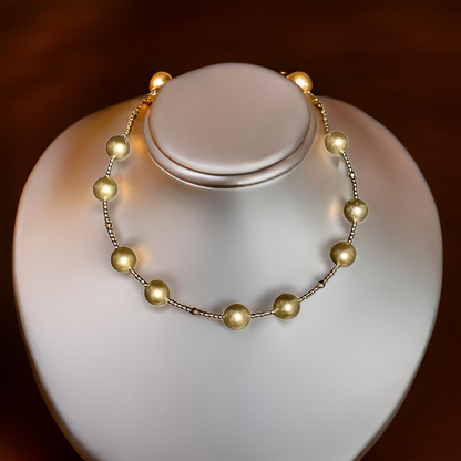 South Sea Pearl Choker Necklace 14k Gold 11.50 mm Italy Certified $3,450 820422