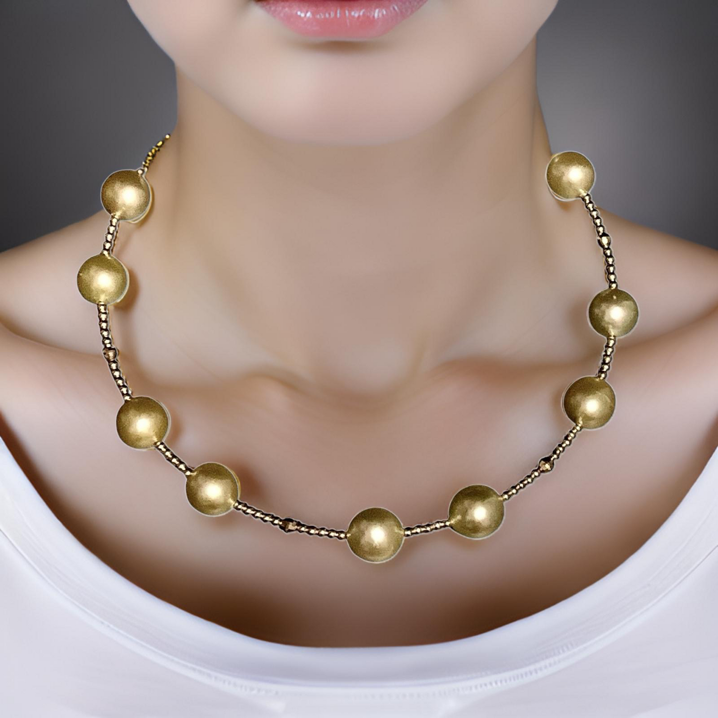 South Sea Pearl Choker Necklace 14k Gold 11.50 mm Italy Certified $3,450 820422