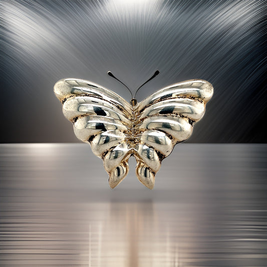 Tiffany & Co Estate Butterfly Brooch Sterling Silver 1.5" 10.3 Grams TIF359