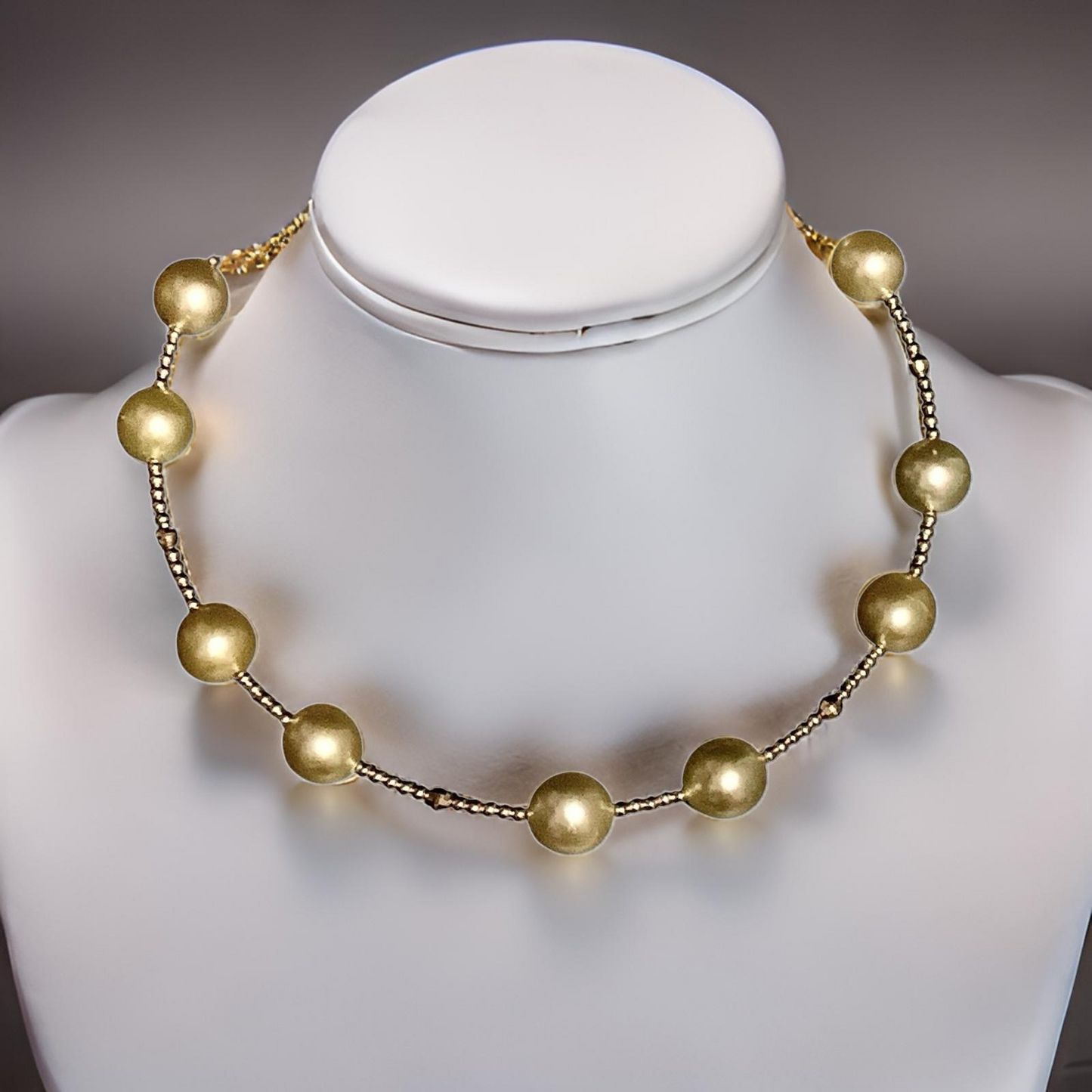 South Sea Pearl Choker Necklace 14k Gold 11.50 mm Italy Certified $3,450 820422