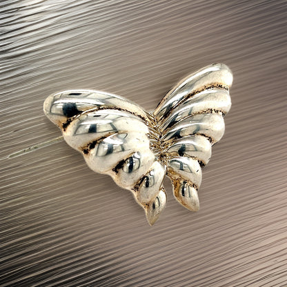 Tiffany & Co Estate Butterfly Brooch Sterling Silver 1.5" 10.3 Grams TIF344 - Certified Fine Jewelry