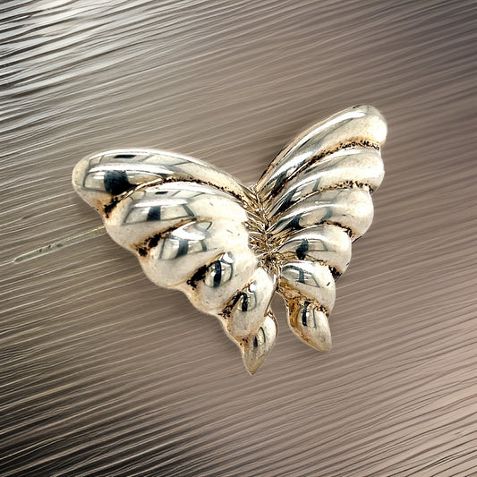 Tiffany & Co Estate Butterfly Brooch Sterling Silver 1.5" 10.3 Grams TIF344