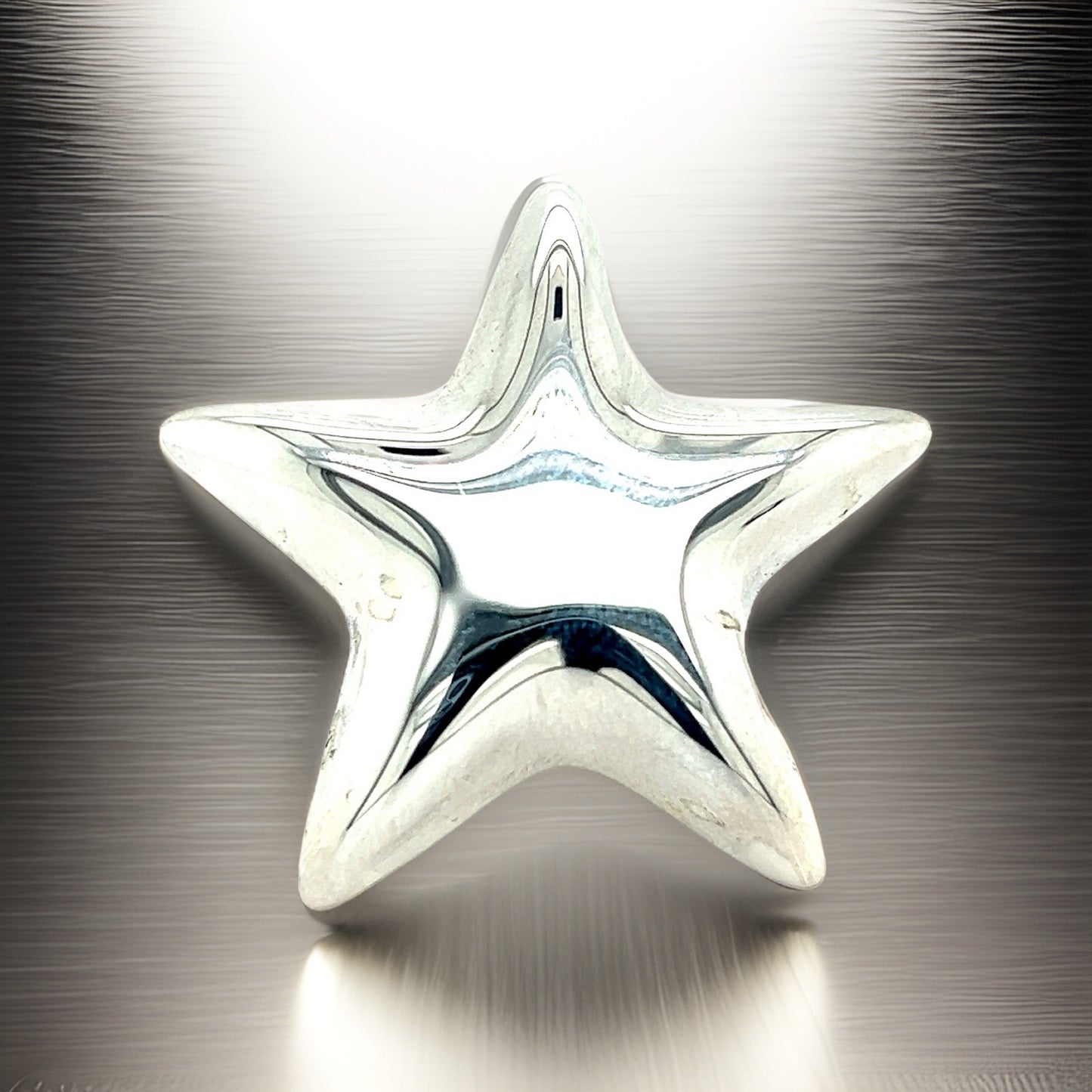 Tiffany & Co Estate Puffed Star Brooch Sterling Silver TIF740