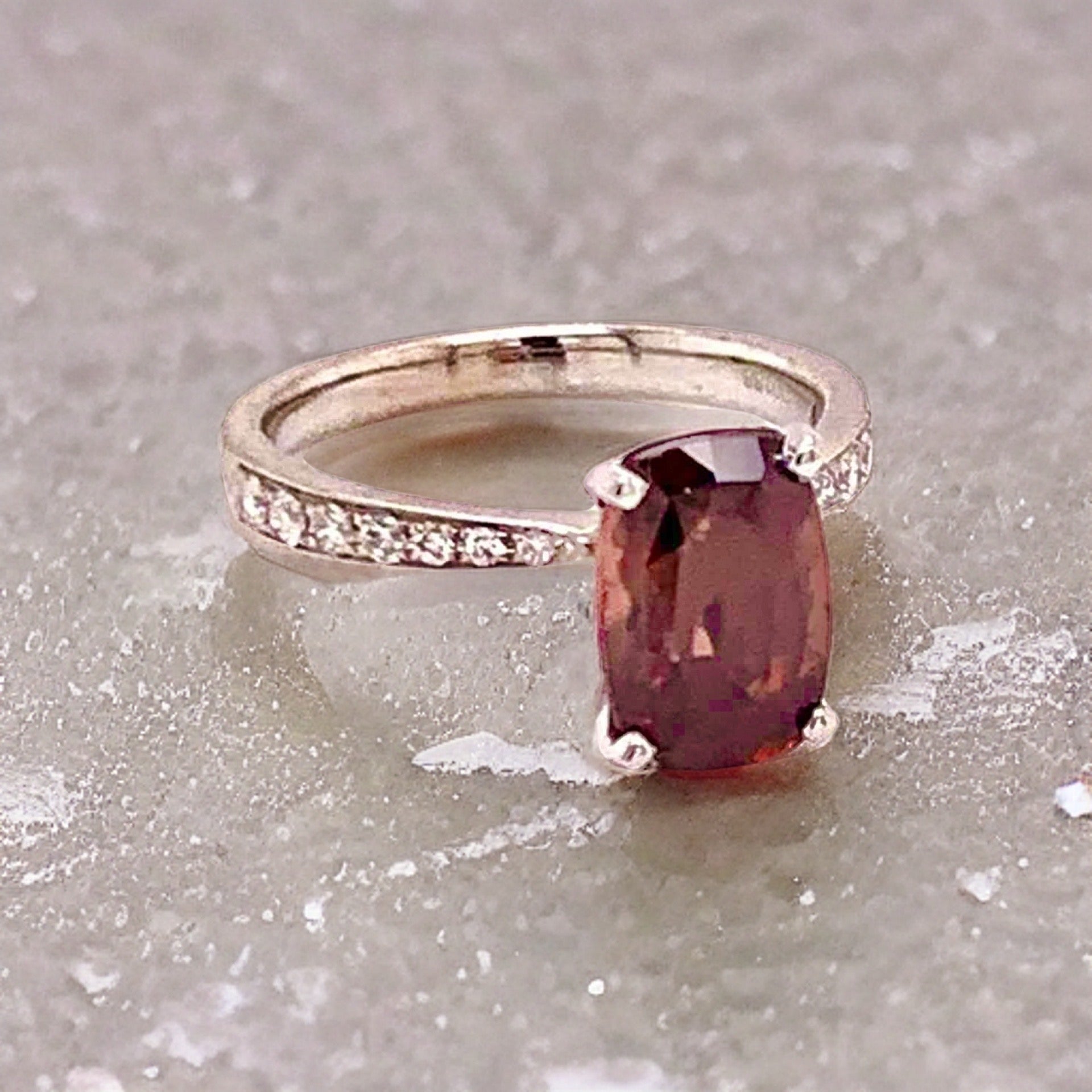Diamond Tourmaline Rubellite Ring 6.75 18k Gold 4.01 tcw Women Certified $2,950 910746 - Certified Fine Jewelry