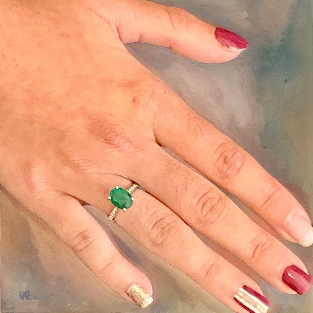 Emerald Diamond Ring 14k Gold 1.83 TCW Certified $3,950 920738 - Certified Fine Jewelry