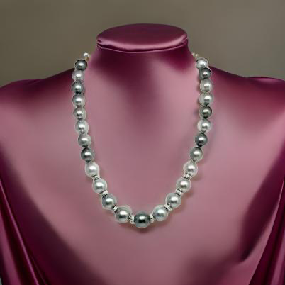 Diamond Tahitian Pearl Necklace 17.25" 12.9 mm 18k Gold 17.25" Certified $12,500 821383