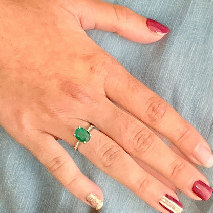 Emerald Diamond Ring 14k Gold 1.83 TCW Certified $3,950 920738