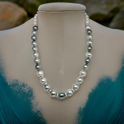 Diamond Tahitian Pearl Necklace 17.25" 12.9 mm 18k Gold 17.25" Certified $12,500 821383