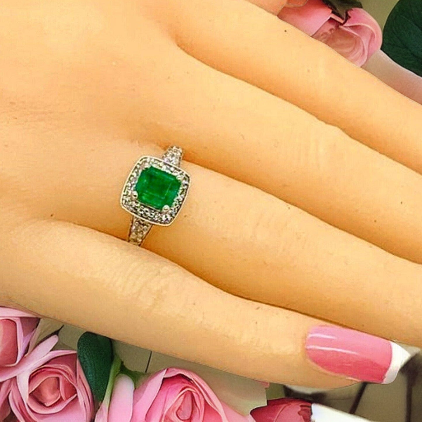 Diamond Emerald Ring 14k Gold 1.40 TCW Certified $4,950 920938