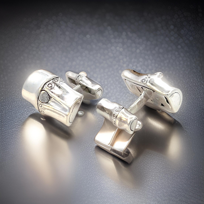 Georg Jensen Estate Bambo Cufflinks Sterling Silver GJ30