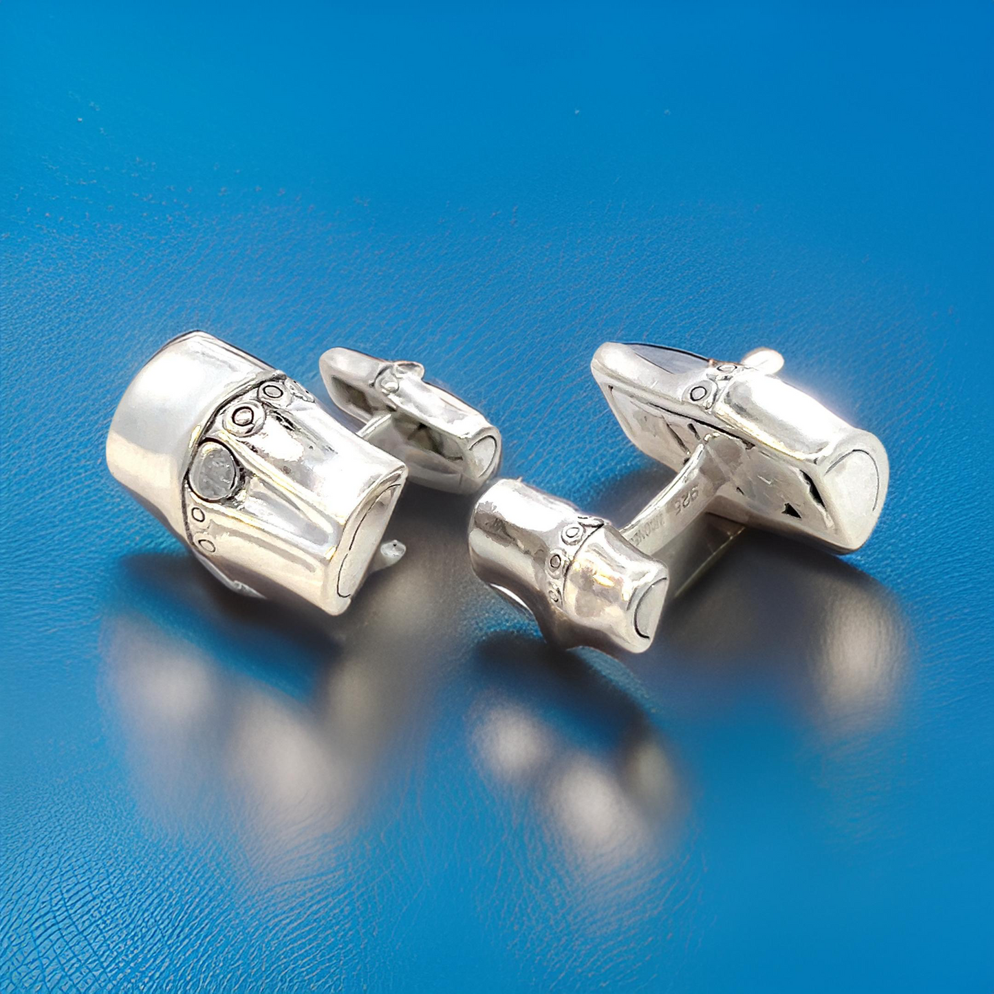 Georg Jensen Estate Bambo Cufflinks Sterling Silver GJ30