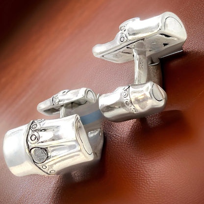 Georg Jensen Estate Bambo Cufflinks Sterling Silver GJ30