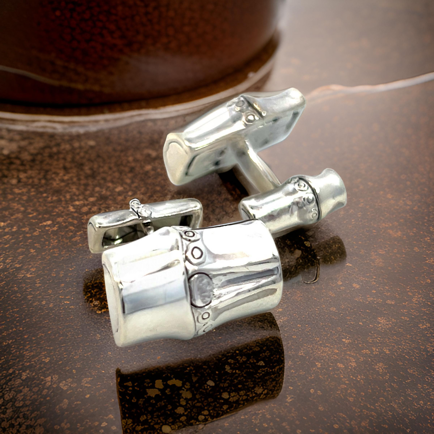 Georg Jensen Estate Bambo Cufflinks Sterling Silver GJ30