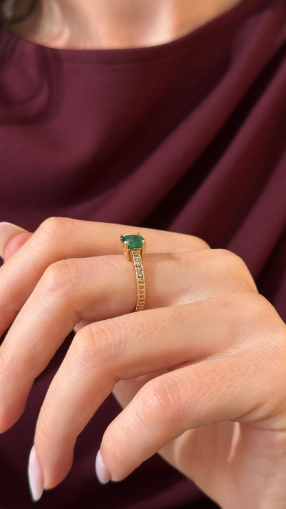 Diamond Emerald Ring 14k Gold 2.01 TCW Women Certified $3,950 914185