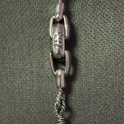 David Yurman Tiger Eye Necklace 24" 6 mm Sterling Silver Estate DY582