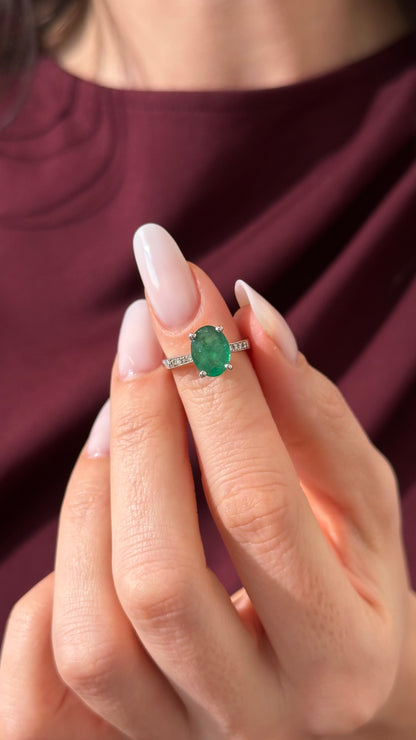 Emerald Diamond Ring 14k Gold 1.83 TCW Certified $3,950 920738