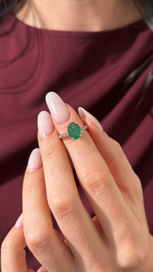 Emerald Diamond Ring 14k Gold 1.83 TCW Certified $3,950 920738
