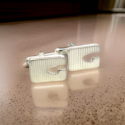 Gucci Estate Mens Cufflinks Sterling Silver G37