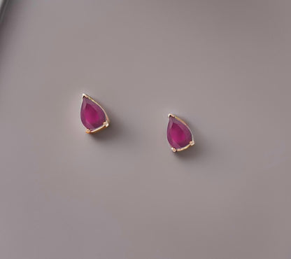 Natural Ruby Stud Earrings 14k Yellow Gold 2.70 TCW Certified $3,375 215622