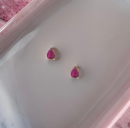 Natural Ruby Stud Earrings 14k Yellow Gold 2.70 TCW Certified $3,375 215622