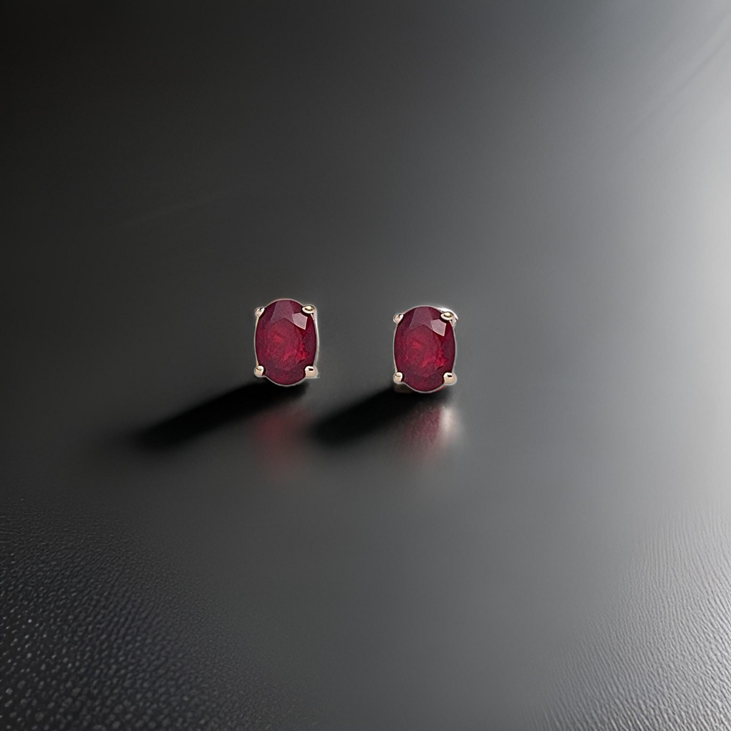 Natural Ruby Stud Earrings 14k Yellow Gold 2 TCW Certified $1,290 311044