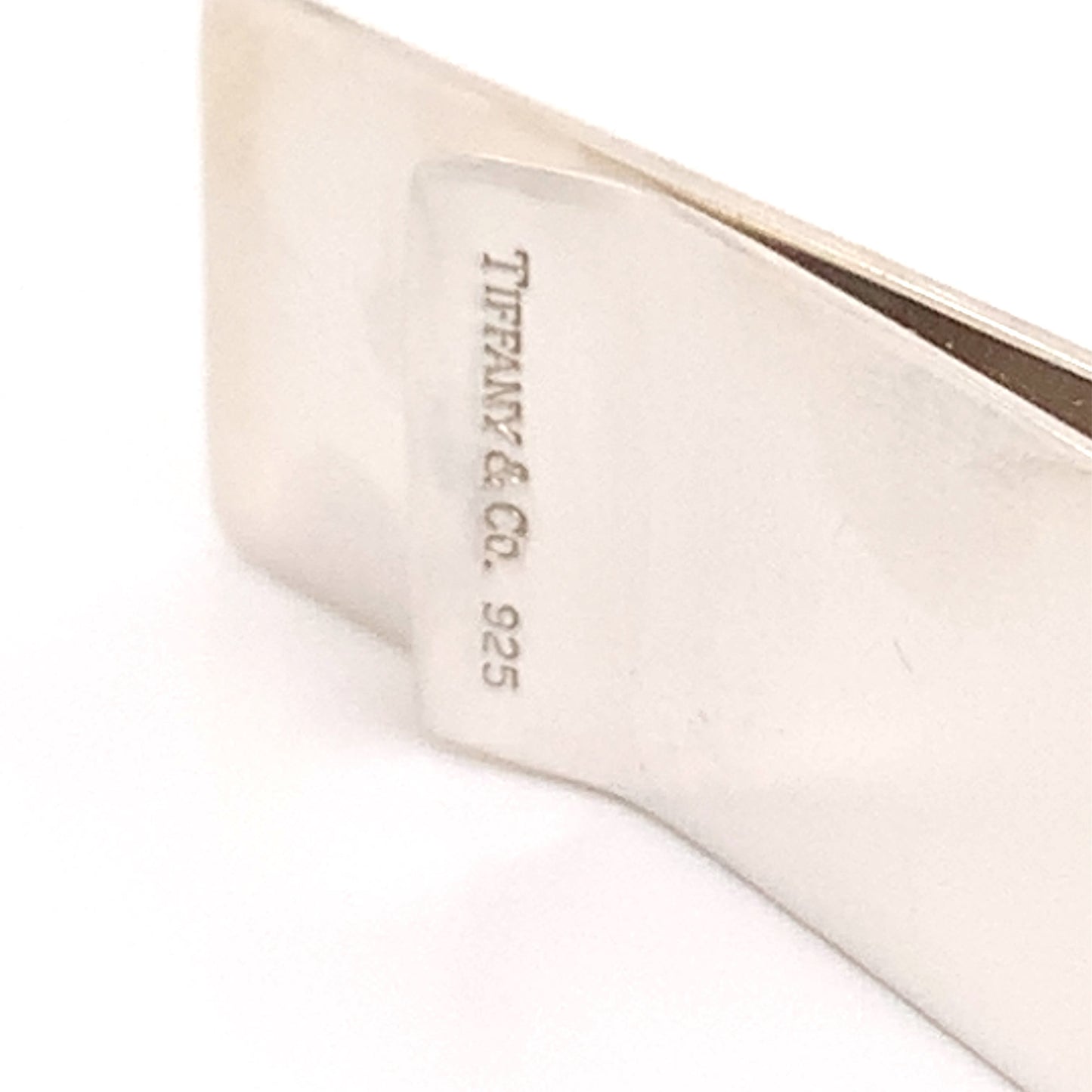 Tiffany & Co Etched Money Clip Sterling Silver Estate TIF910