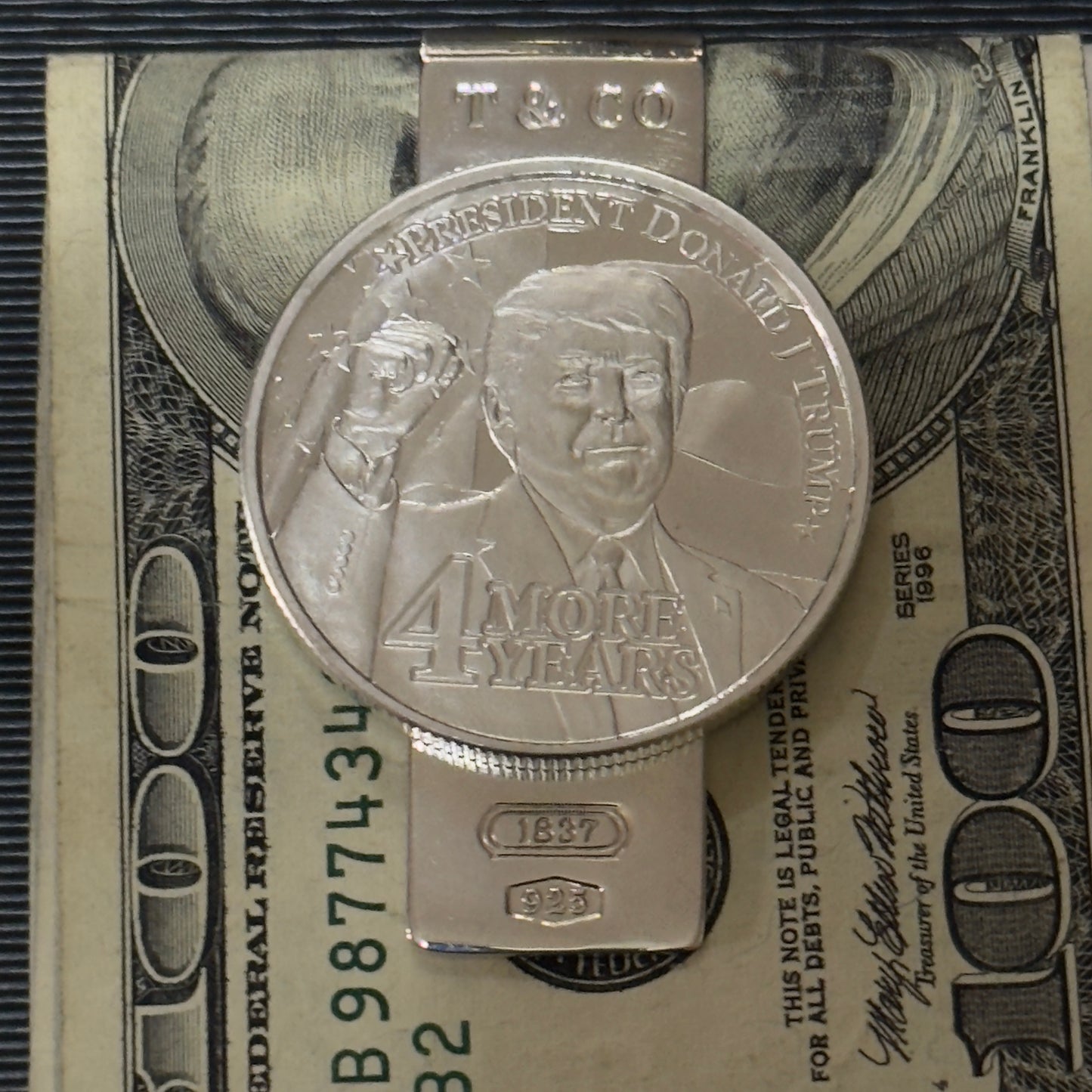 Tiffany & Co Trump Money Clip Sterling Silver Estate TIF906