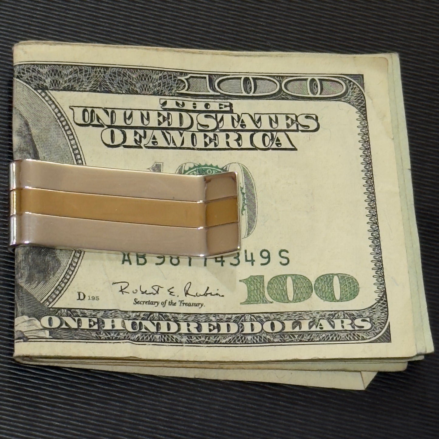 Tiffany & Co Money Clip 18 KT Gold + Sterling Silver Estate TIF912