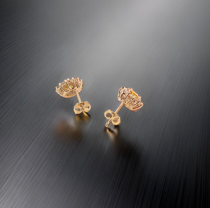 Natural Sapphire Diamond Stud Earrings 14k Yellow Gold 2 TCW Certified $4,975 211887