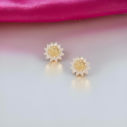 Natural Sapphire Diamond Stud Earrings 14k Yellow Gold 2 TCW Certified $4,975 211887