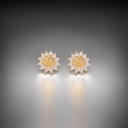 Natural Sapphire Diamond Stud Earrings 14k Yellow Gold 2 TCW Certified $4,975 211887