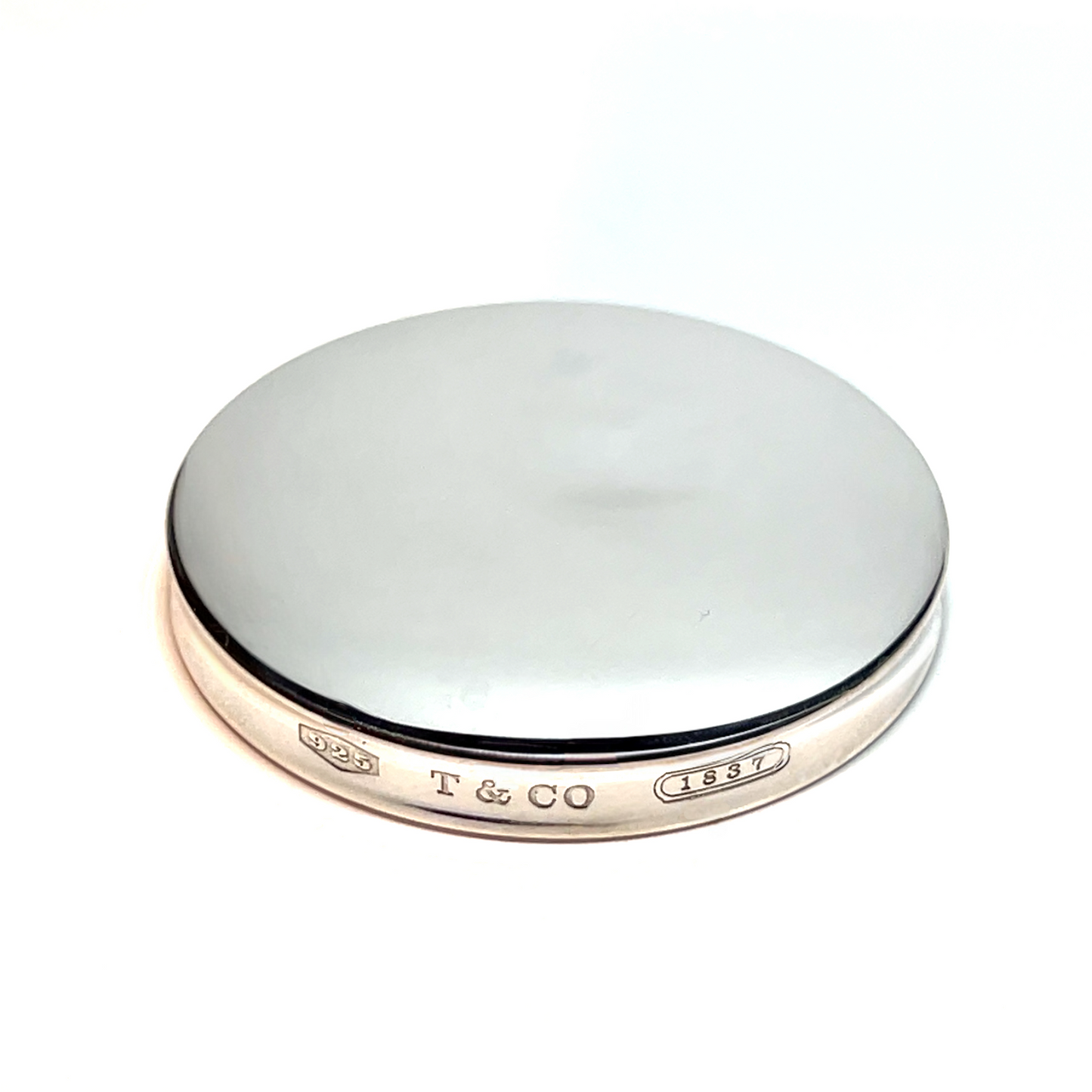 Tiffany & Co Estate "1837" Compact Powder Mirror Sterling Silver TIF774