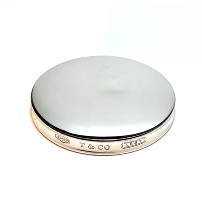 Tiffany & Co Estate "1837" Compact Powder Mirror Sterling Silver TIF774