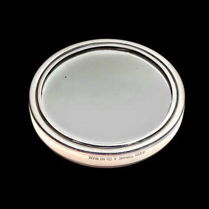 Tiffany & Co Estate "1837" Compact Powder Mirror Sterling Silver TIF774