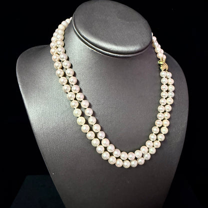 Tiffany & Co Akoya Pearl Signature X Necklace 16" 7.16 mm Estate Certified $13,975 502911