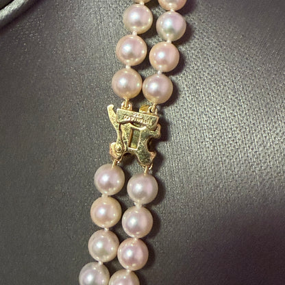 Tiffany & Co Akoya Pearl Signature X Necklace 16" 7.16 mm Estate Certified $13,975 502911